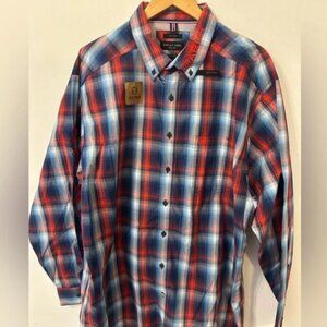 NWT Ariat Pro Series Fitted Plaid Button-Down Shirt